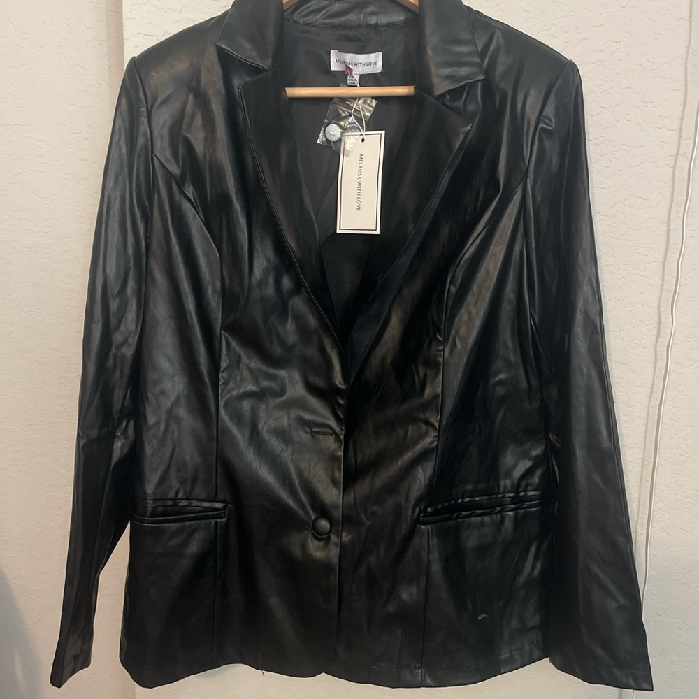Who What Wear Black Leather Jacket